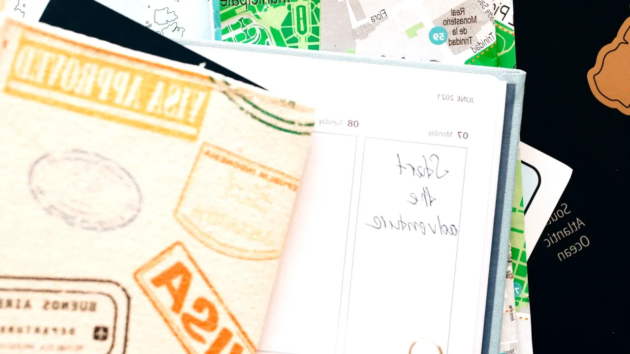 Planlayıcı defter ve seyahat notları